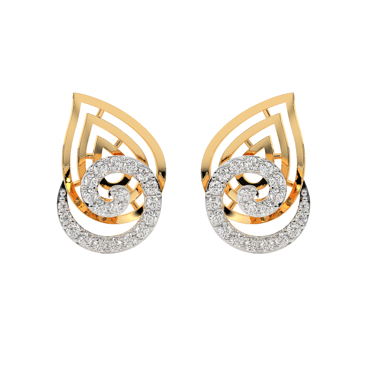 Serenity Round Diamond Stud Earrings